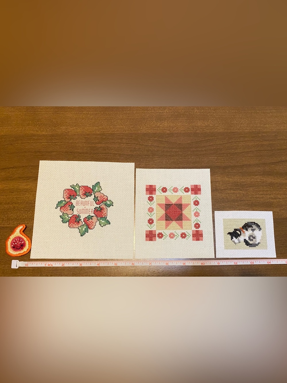 vintage finished cross stitch